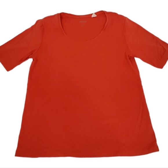 Chico's True Color T-Shirt 0 (XS) Burnt Orange - Picture 1 of 5